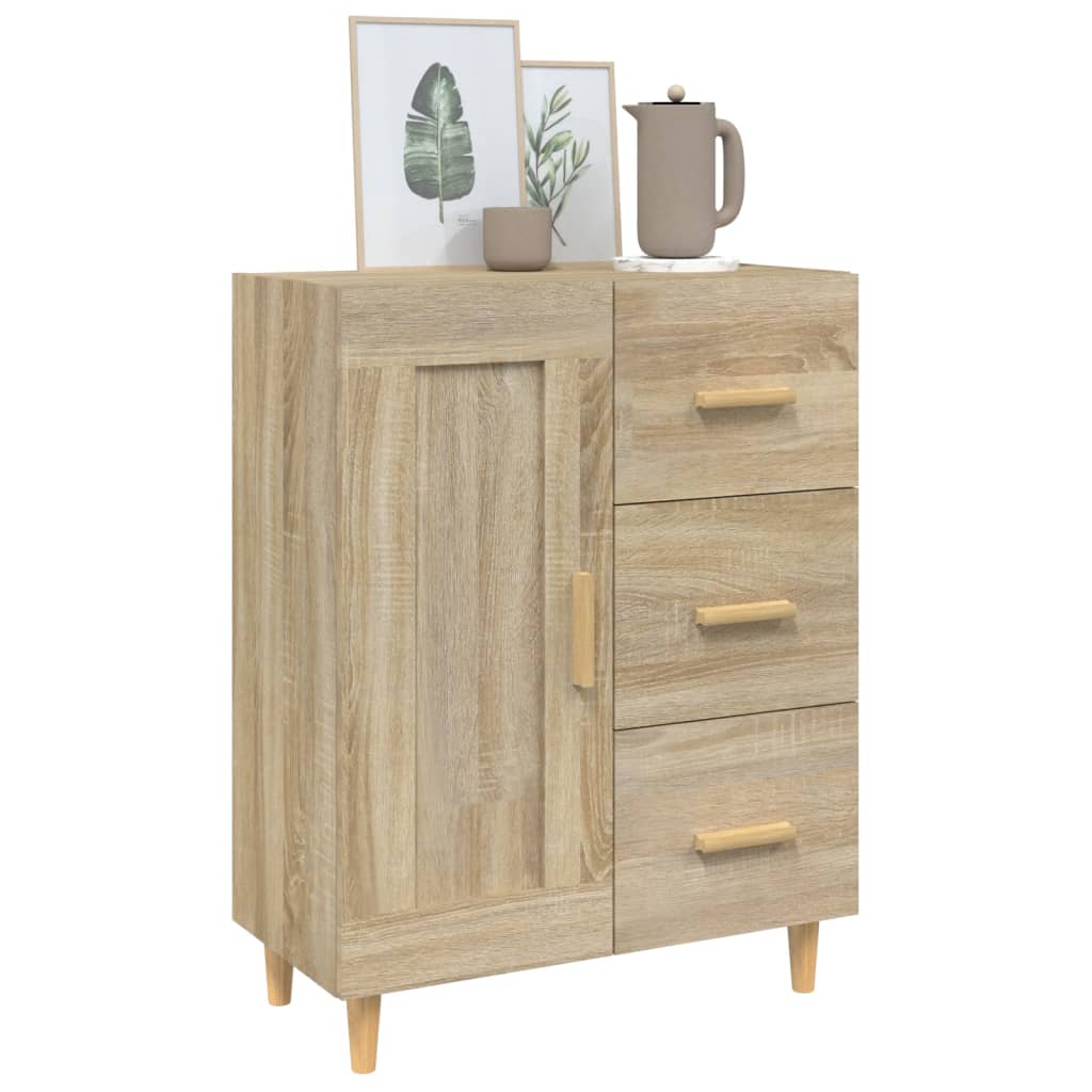 Aparador De Madera Contrachapada Roble Sonoma 69,5x34x90 Cm / Vetonek_1