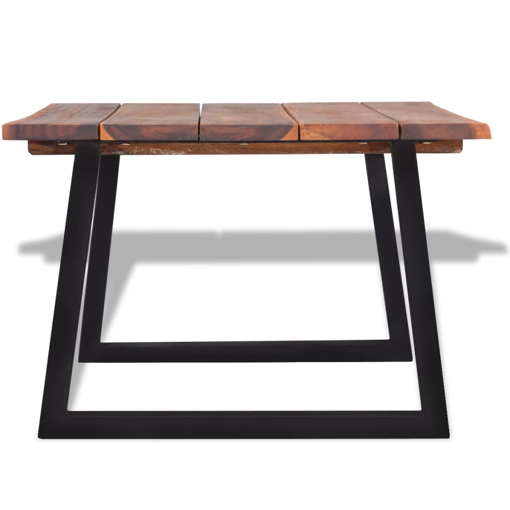 Mesa De Centro Madera Maciza De Acacia 110x60x40 Cm_2