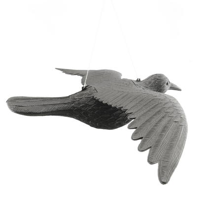 Ahuyentador De Aves Tipo Estatua Cuervo Volador 58 X 42 Cm_4