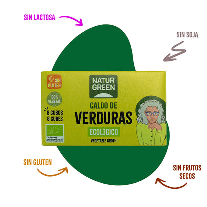 Cubitos de Caldo Vegetal sin gluten Naturgreen 10.5 g