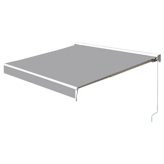 Outsunny Toldo Retráctil Con Mando A Distancia Manivela Luces Led Exterior_0