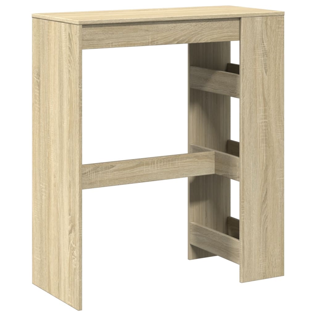 Mesa Alta Bar Con Estantes Madera Roble Sonoma 90x40x103,5 Cm_4