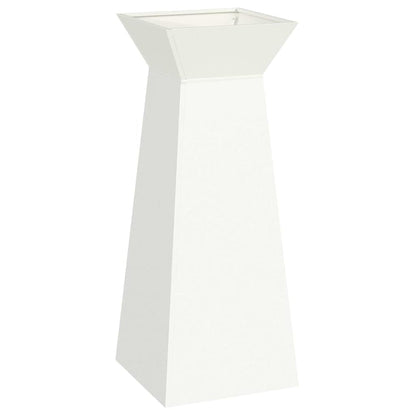 Maceta Pilar Blanco 40 X 40 X 100 Cm Acero Laminado En Frío_0