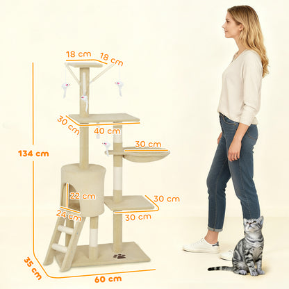 Pawhut Árbol Rascador Para Gatos Grande_2