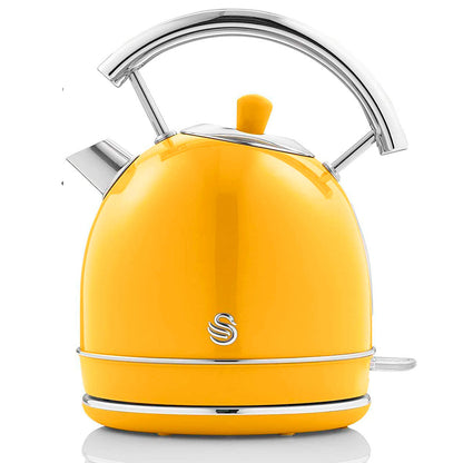 Swan Retro Set Desayuno Hervidor De Agua 1,8 L Inalámbrico, Tostadora 2 Rebanadas Anchas,vintage,stp7050yelneu,amarillo_4