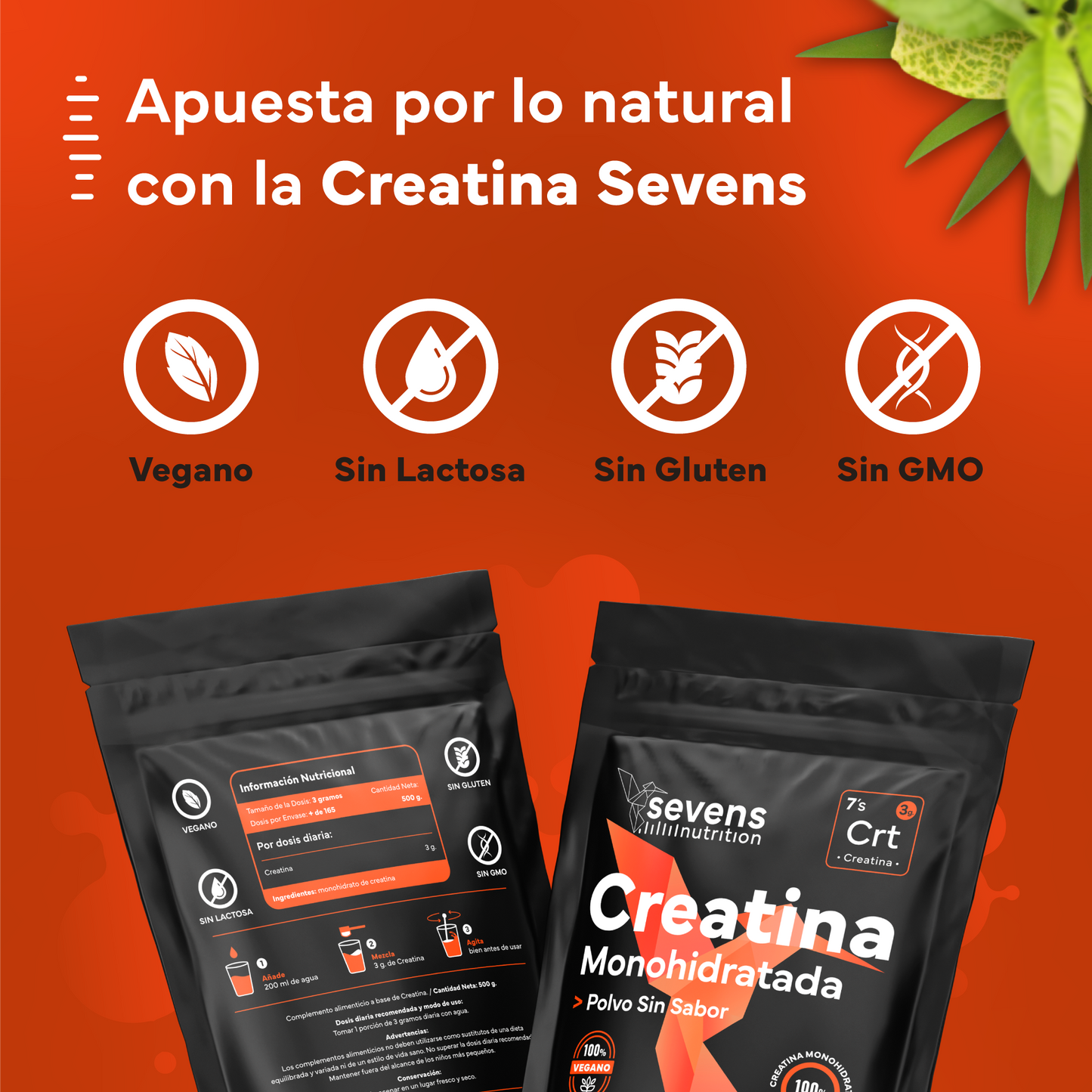 Creatina Monohidratada Sevens Nutrition. Más Fuerza, Energía Y Resistencia._3