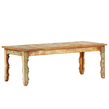 Mesa De Centro De Madera Maciza Reciclada 110x50x40 Cm_4