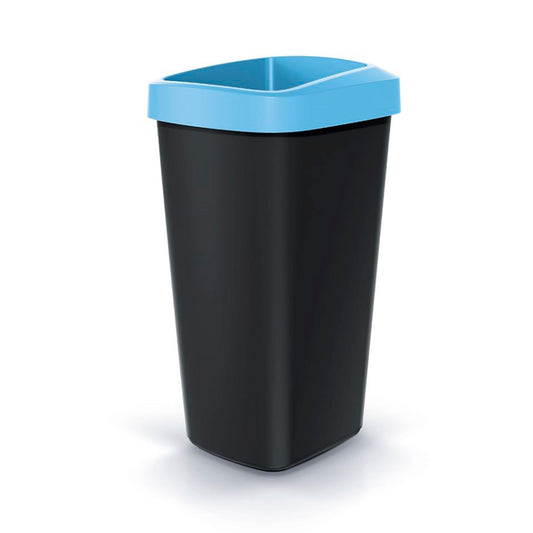Cubo De Reciclaje 45l Keden En Plástico Con Práctica Tapa Abierta Color Azul._0