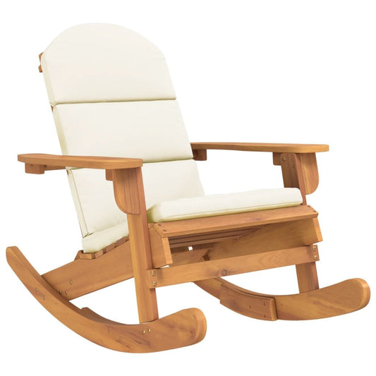 Vidaxl Silla Mecedora Adirondack Con Cojines Madera Maciza Acacia_0