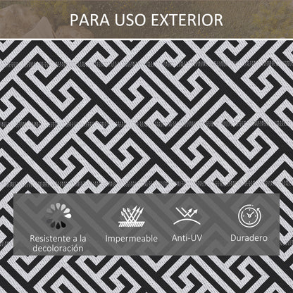 Outsunny Alfombra De Exterior Reversible 182x274 Cm Con Patrón Geométrico_4