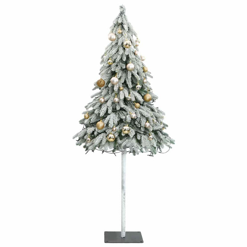 Vidaxl Árbol De Navidad Artificial Con 150 Leds Bolas Y Nieve 150 Cm_3