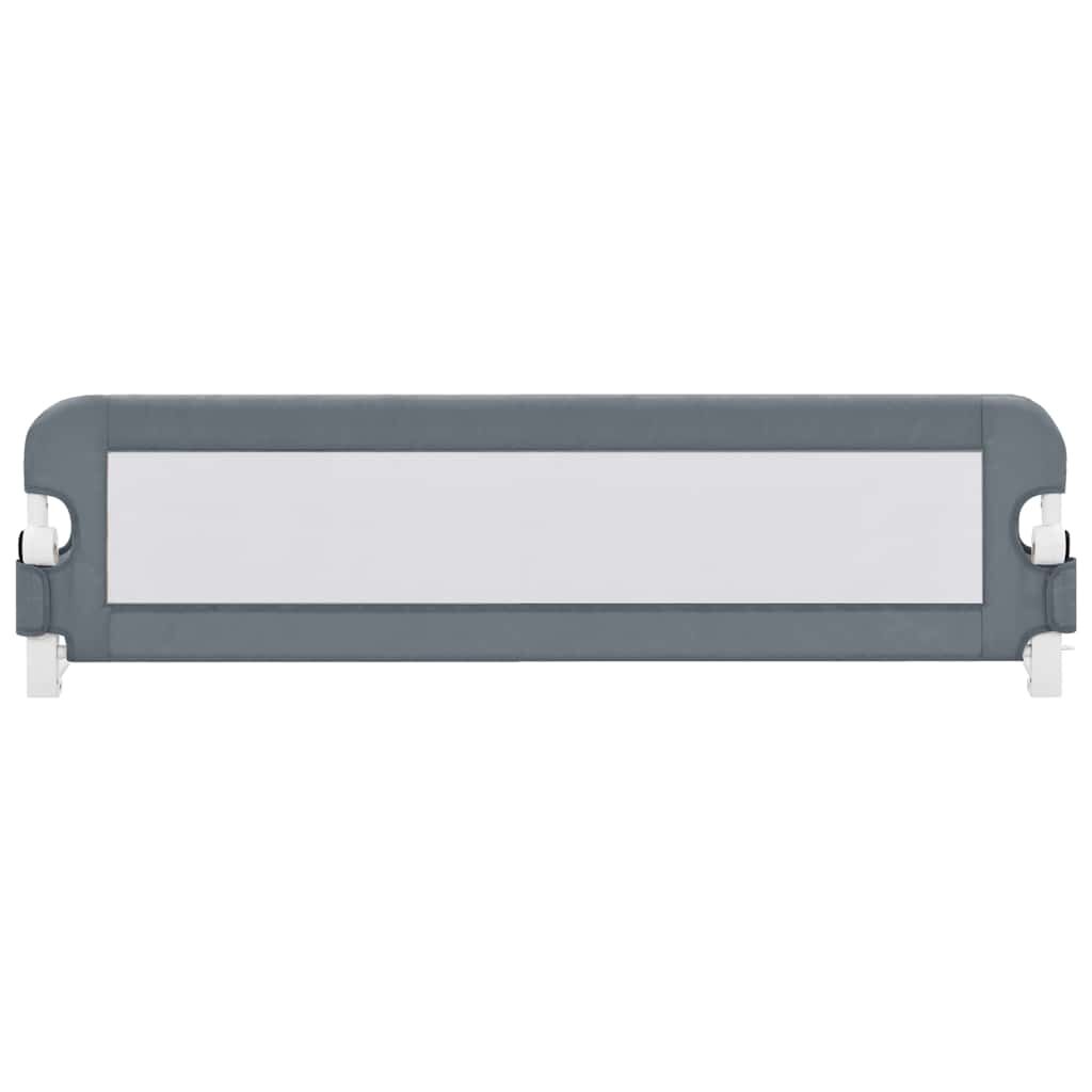 Vidaxl Barandilla De Seguridad Cama De Niño Poliéster Gris 150x42 Cm_2