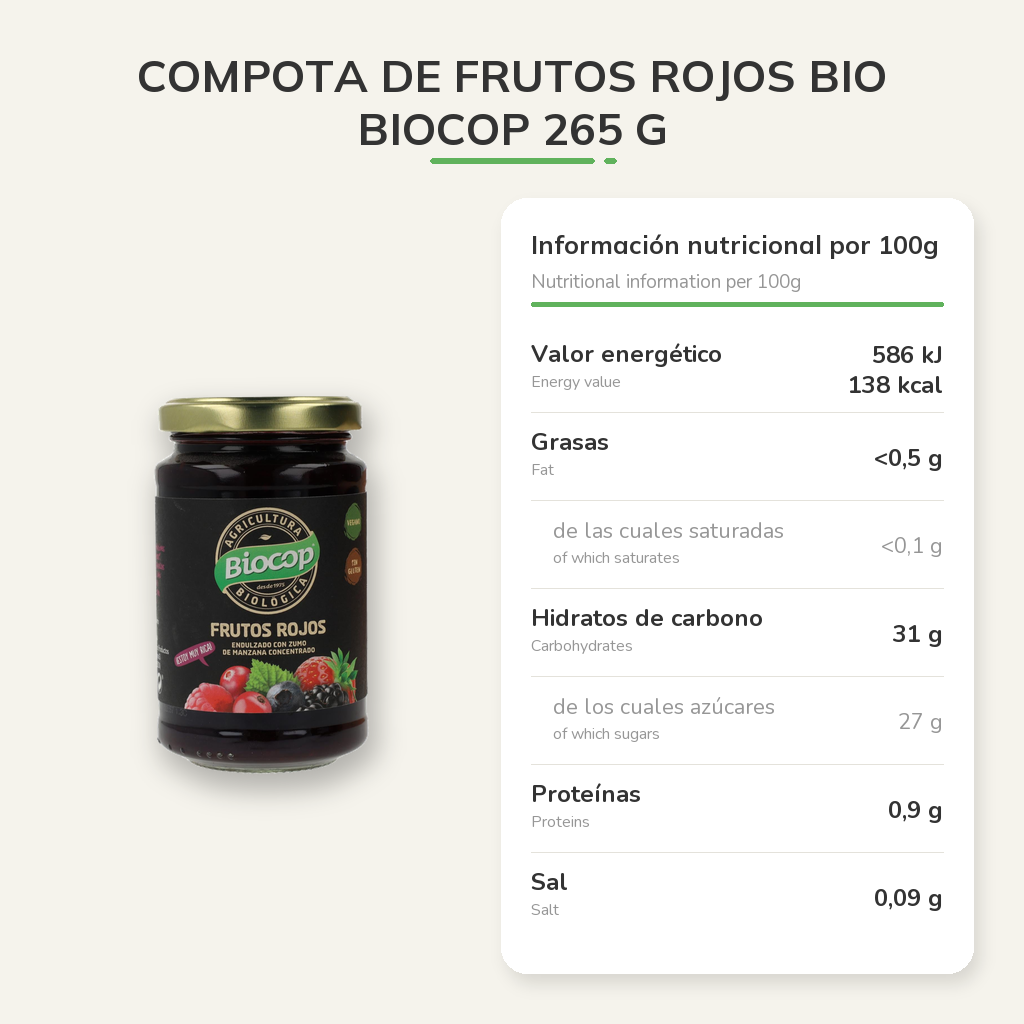Información nutricional