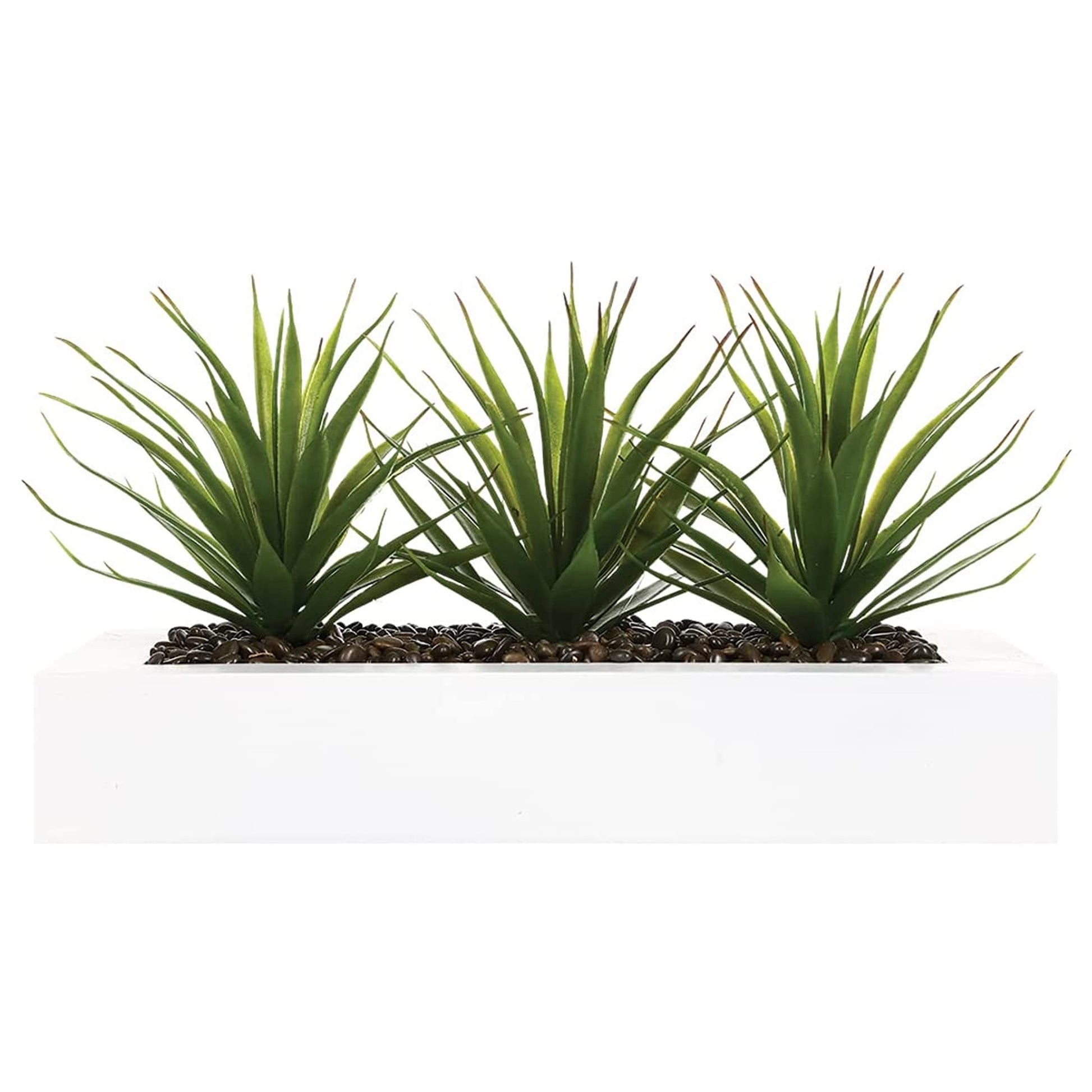 Centro De Mesa - 3 Aloe Vera - L.35 X P.14,8 X A 17, Verde_2