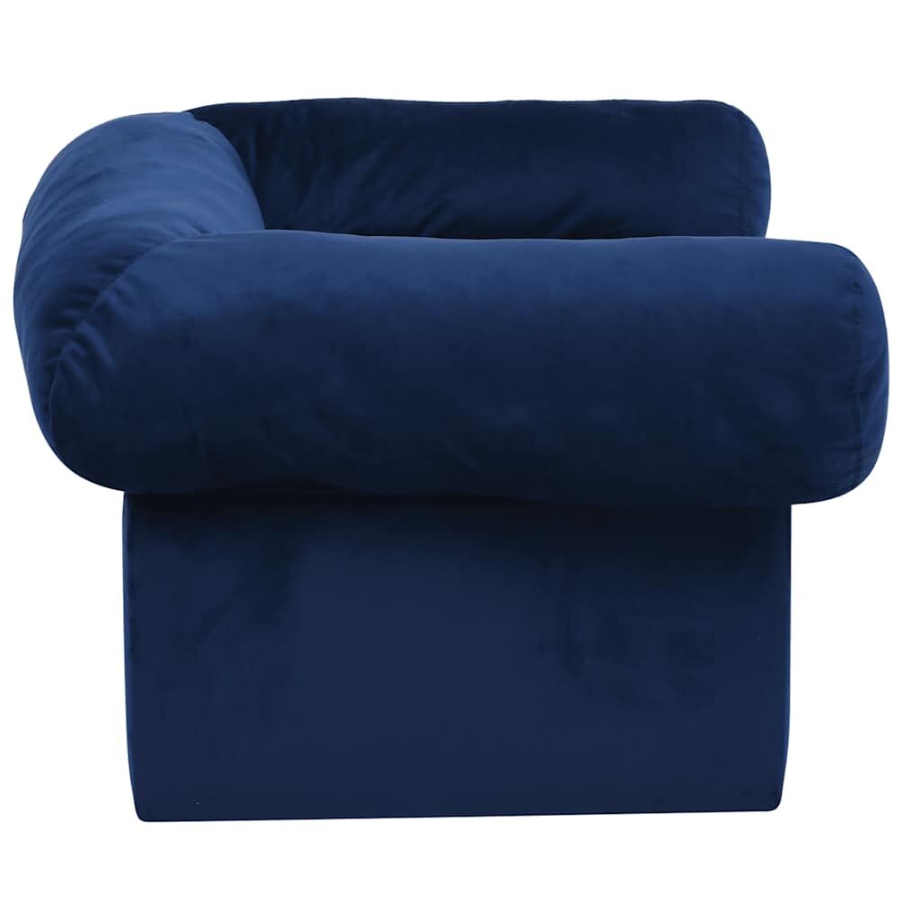 Vidaxl Sofá Para Perros Con Cajón Felpa Azul 75x50x38 Cm_4