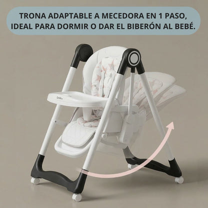 Trona Negra Evolutiva 3 En 1, Plegable Y Portátil, Reposapiés, Respaldo Y Bandeja Bathby_4