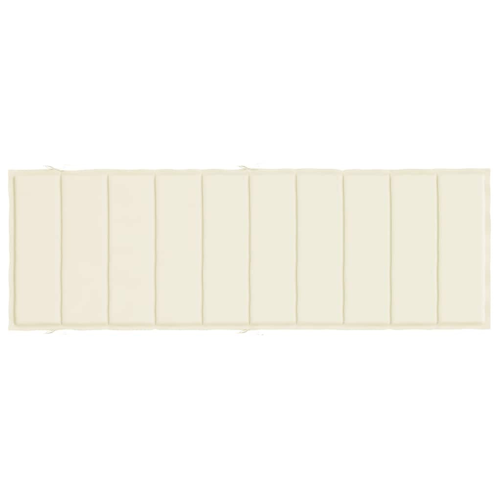 Vidaxl Cojín De Tumbona De Tela Oxford Crema 186x58x4 Cm_4