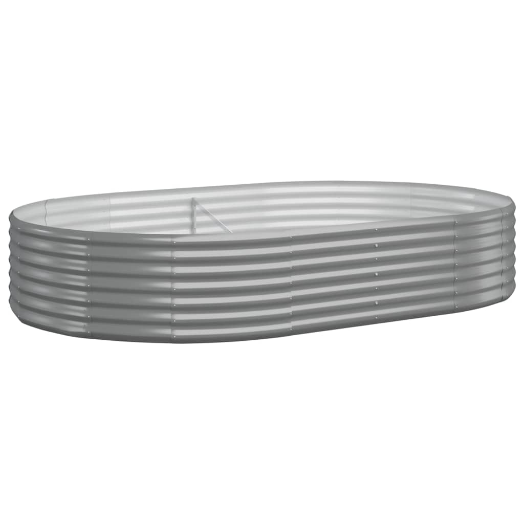 Jardinera Arriate Acero Galvanizado Gris 214x140x36 Cm_0