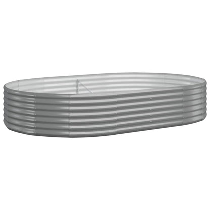 Jardinera Arriate Acero Galvanizado Gris 214x140x36 Cm_0