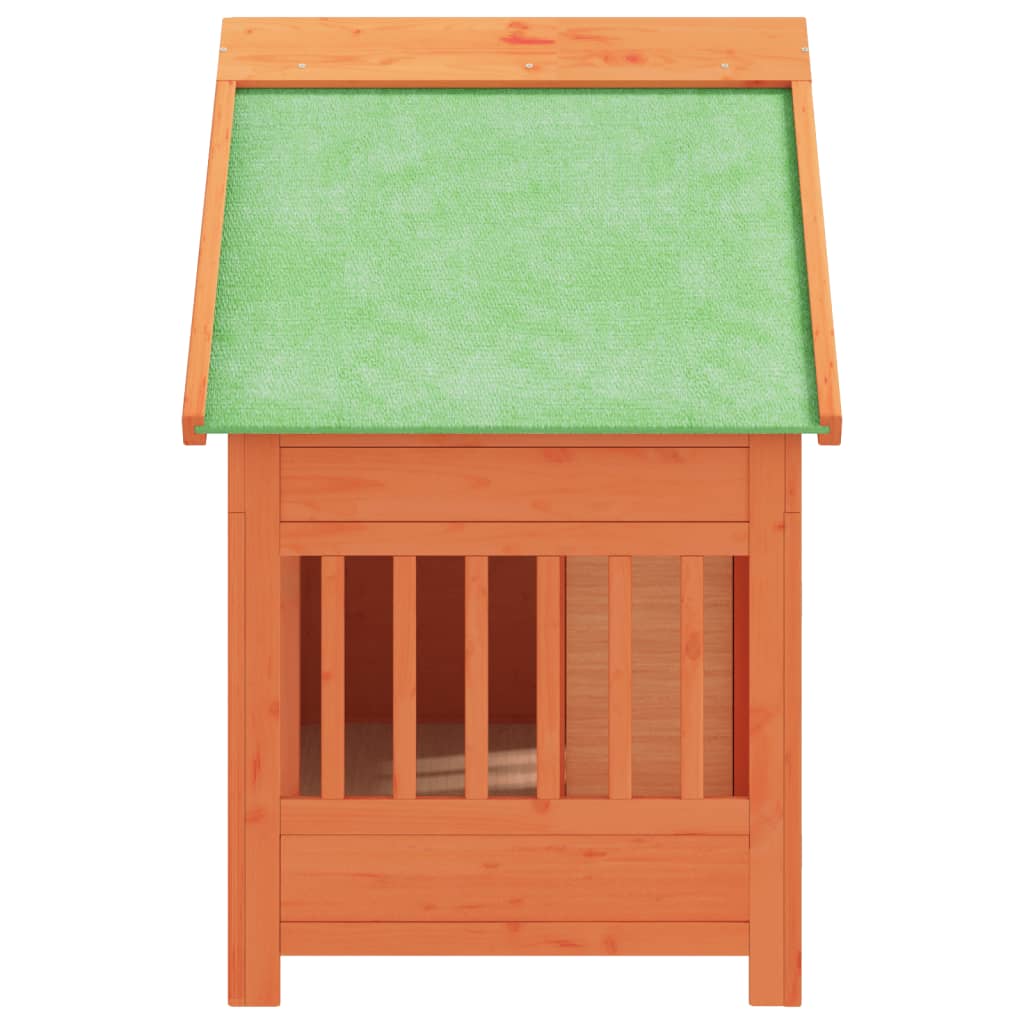 Caseta Para Perros Madera Maciza De Pino Marrón 96x60,5x87 Cm_4