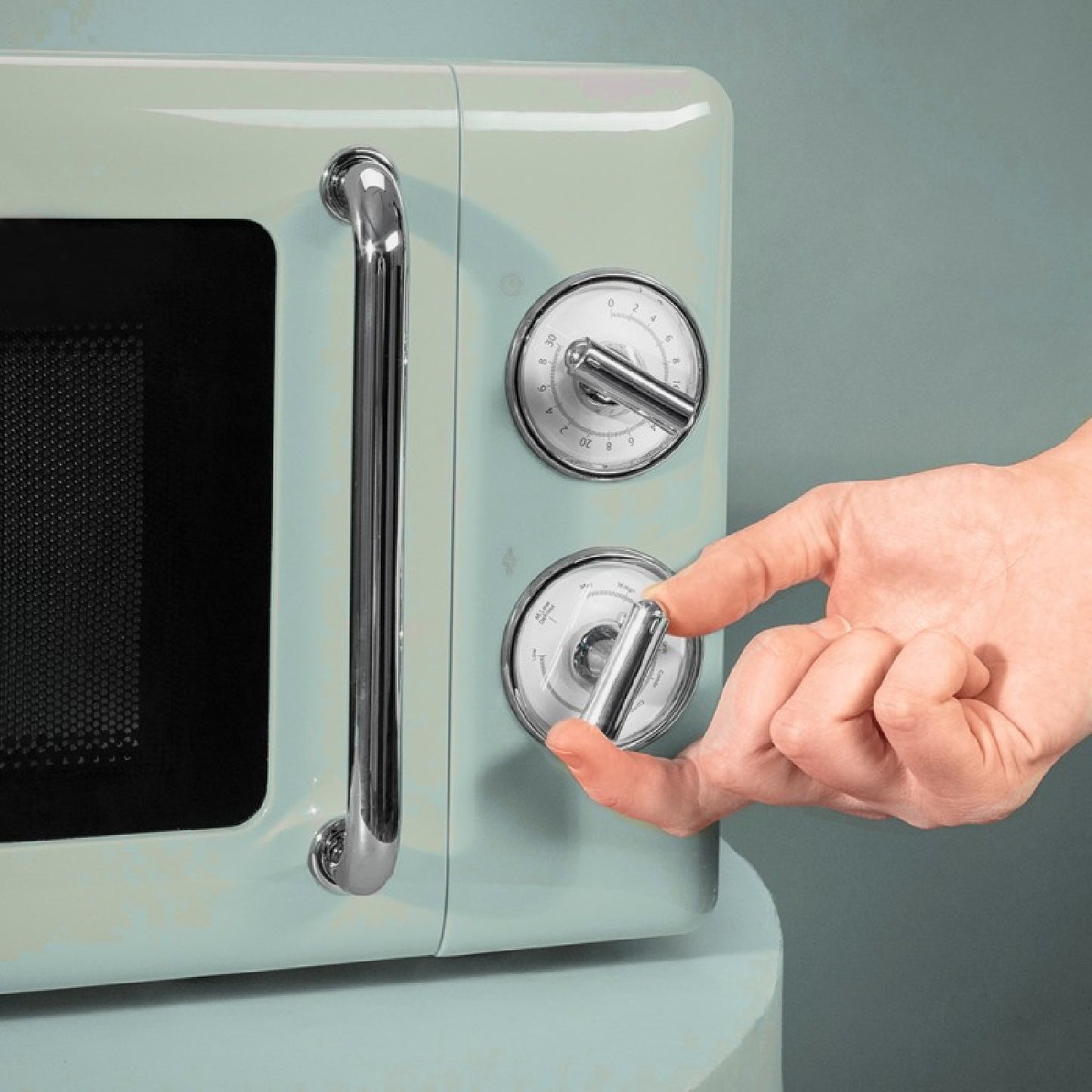 Microondas Mecánico Con Grill De 20 L Proclean 3110 Retro Green. 700 W En 6 Niveles, Temporizador Hasta 30 Minutos, Modo Descongelación, Diseño Vint_2