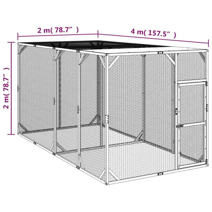 Vidaxl Gallinero Madera Maciza De Pino Impregnada 200x400x200 Cm_2