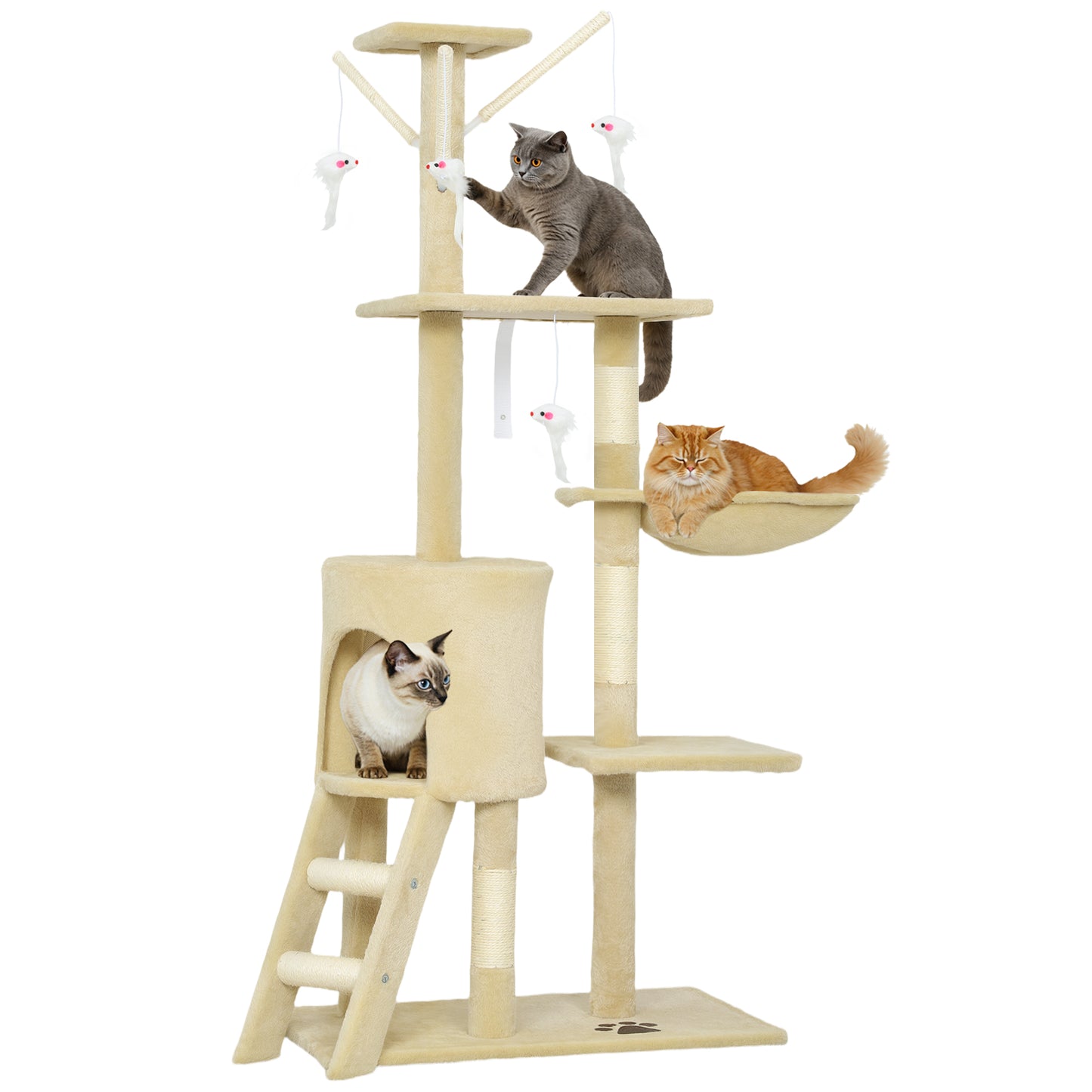 Pawhut Árbol Rascador Para Gatos Grande_0