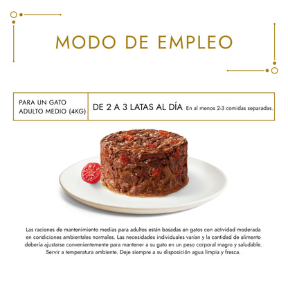 GOURMET GOLD Tartaleta Buey y Tomate Comida húmeda 85 g