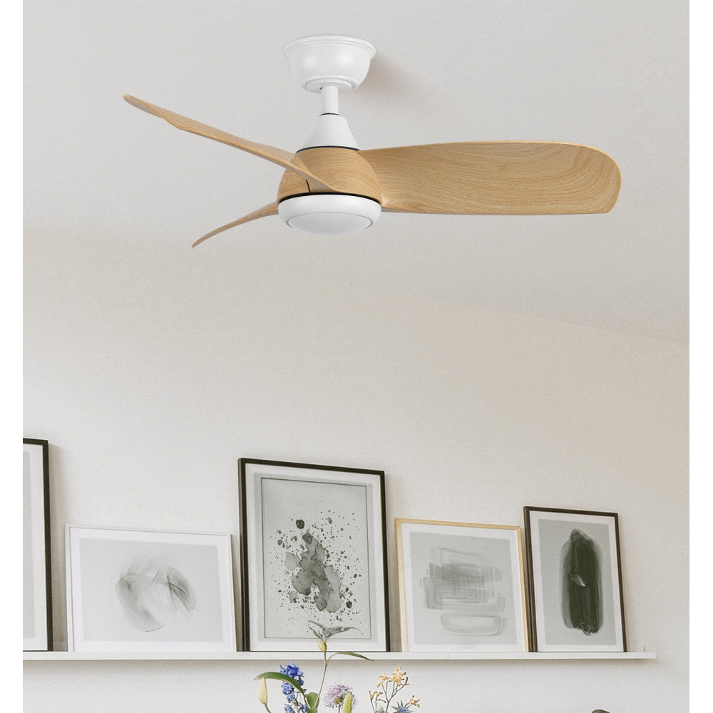 Ventilador Dc Atomo 24w Blanco 3aspas Haya 91d 2640l 6vel 3000k,4000k,6000k Remoto+memoria+temporizador_1