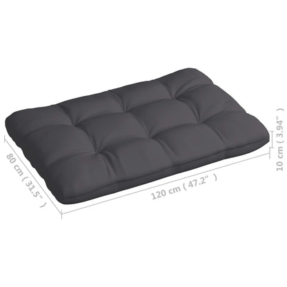 Vidaxl Cojines Para Sofá De Palets 7 Unidades Tela Gris Antracita_2