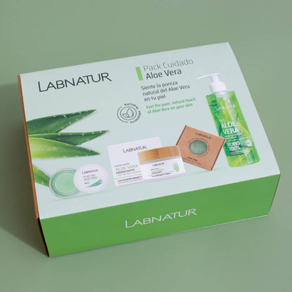 Labnatur Pack Cuidado Aloe Vera | Gel Aloe 100% Puro Crema Jabón Y Bálsamo | Hidratación Calmante Regeneradora | Natural_1