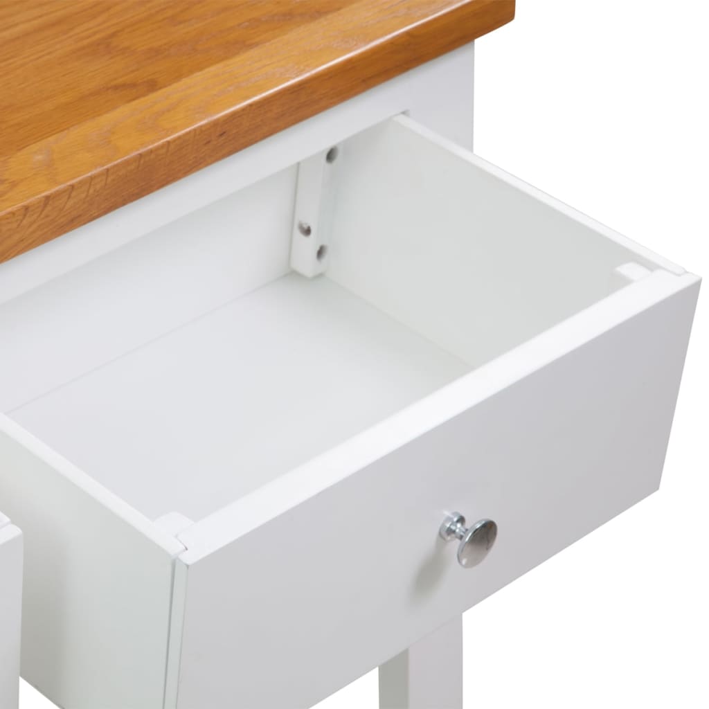 Mesa Consola De Madera De Roble 83x30x73 Cm_2