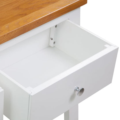 Mesa Consola De Madera De Roble 83x30x73 Cm_2