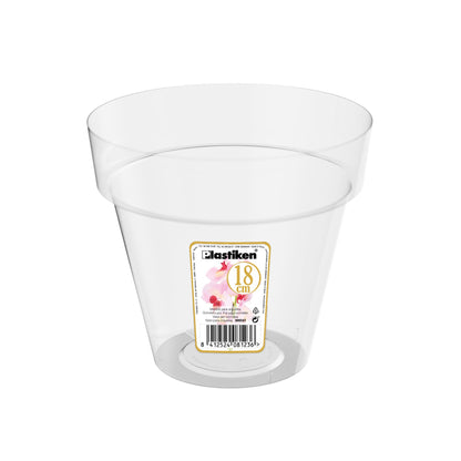 Tiesto para orquídeas transparente Tes ⌀14