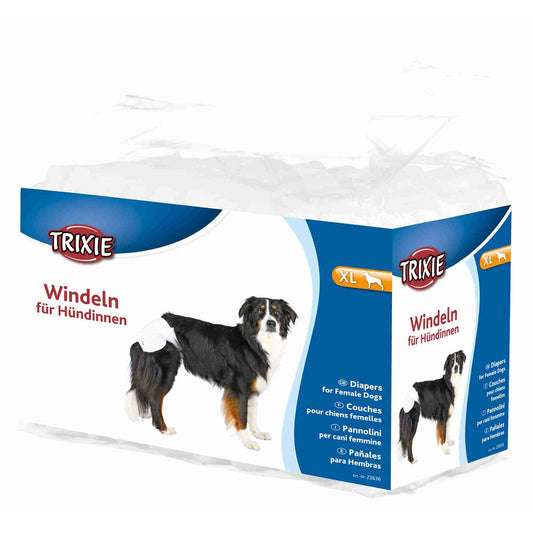 Trixie 12 Pañales Perros hembra ultra absorbentes XL
