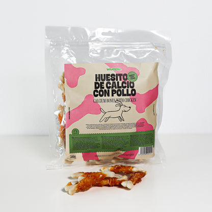 Snack Natural Para Perro Huesitos De Calcio Con Pollo Wuapu 500gr_3