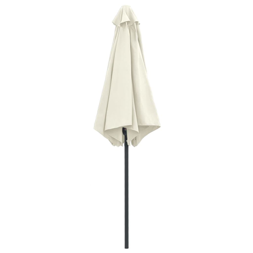 Vidaxl Sombrilla De Jardín Con Palo Aluminio Blanco Arena 270x246 Cm_3