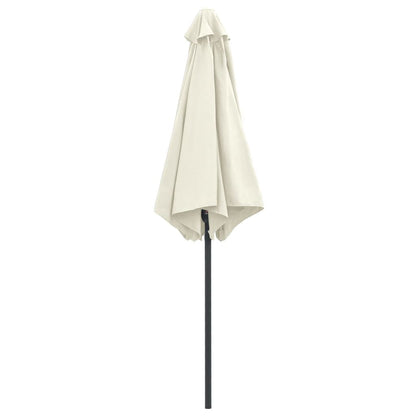 Vidaxl Sombrilla De Jardín Con Palo Aluminio Blanco Arena 270x246 Cm_3