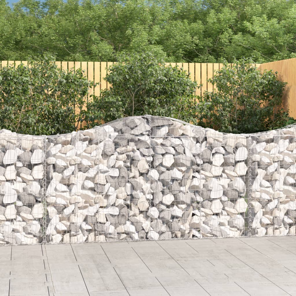 Cestas De Gaviones 8 Uds Forma De Arco Hierro 200x30x100/120 Cm_1
