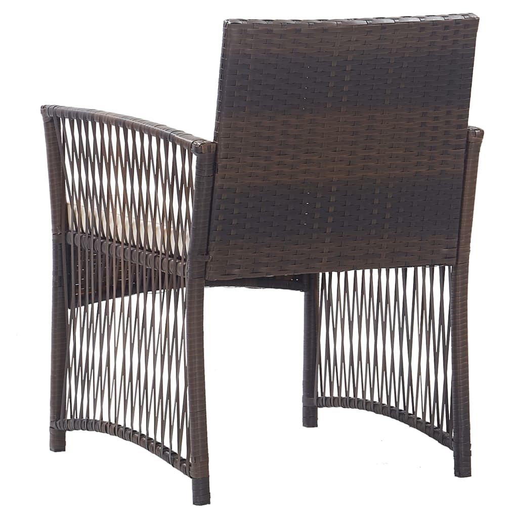 Vidaxl Sillones De Jardín Con Cojines 2 Uds Ratán Sintético Marrón_4