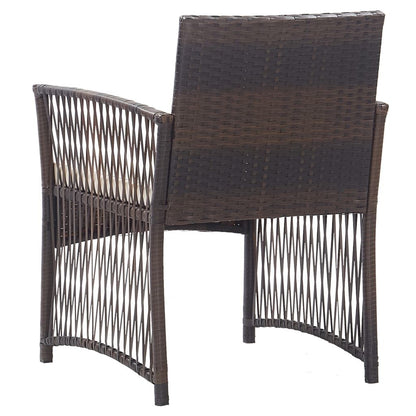 Vidaxl Sillones De Jardín Con Cojines 2 Uds Ratán Sintético Marrón_4