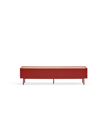 Mueble Para Televisión Modelo Arista 1 Puerta 2 Cajones Acabado Burdeos, 40cm(ancho) 45c_4