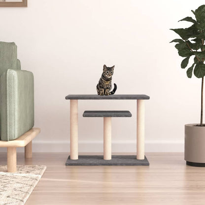 Vidaxl Postes Rascadores Para Gatos Con Plataformas Gris Oscuro 62,5cm_1