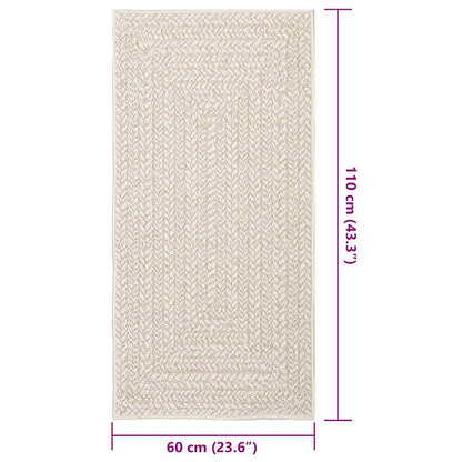Vidaxl Alfombra Zizur Apariencia Yute Interior Exterior Crema 60x110cm_2