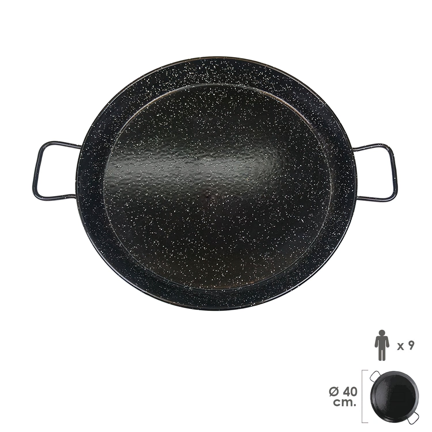 Paellera Valenciana esmaltada 9 personas 40 cm_0