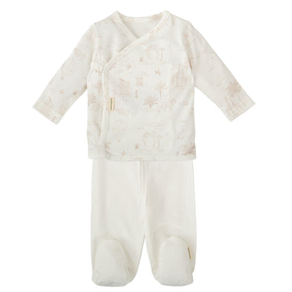 Noe Conjunto Jubón Y Polaina Primera Puesta 0-1 Mes.