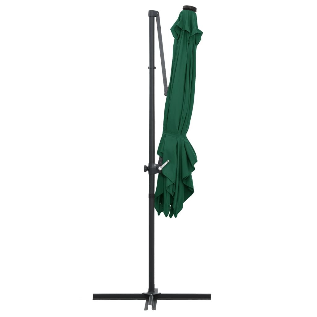Vidaxl Sombrilla Voladiza Jardín Luces Led Palo Acero Arena 250x250 Cm_4