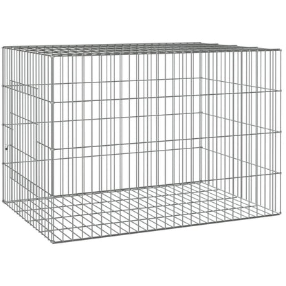 Vidaxl Jaula Para Conejos Hierro Galvanizado 78x54x54 Cm_0
