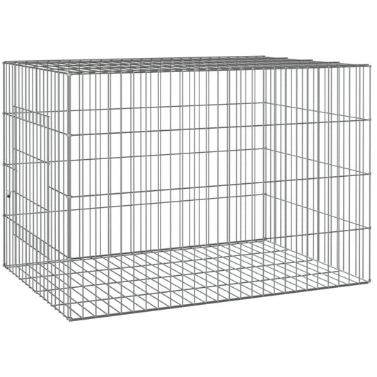 Vidaxl Jaula Para Conejos Hierro Galvanizado 78x54x54 Cm_0