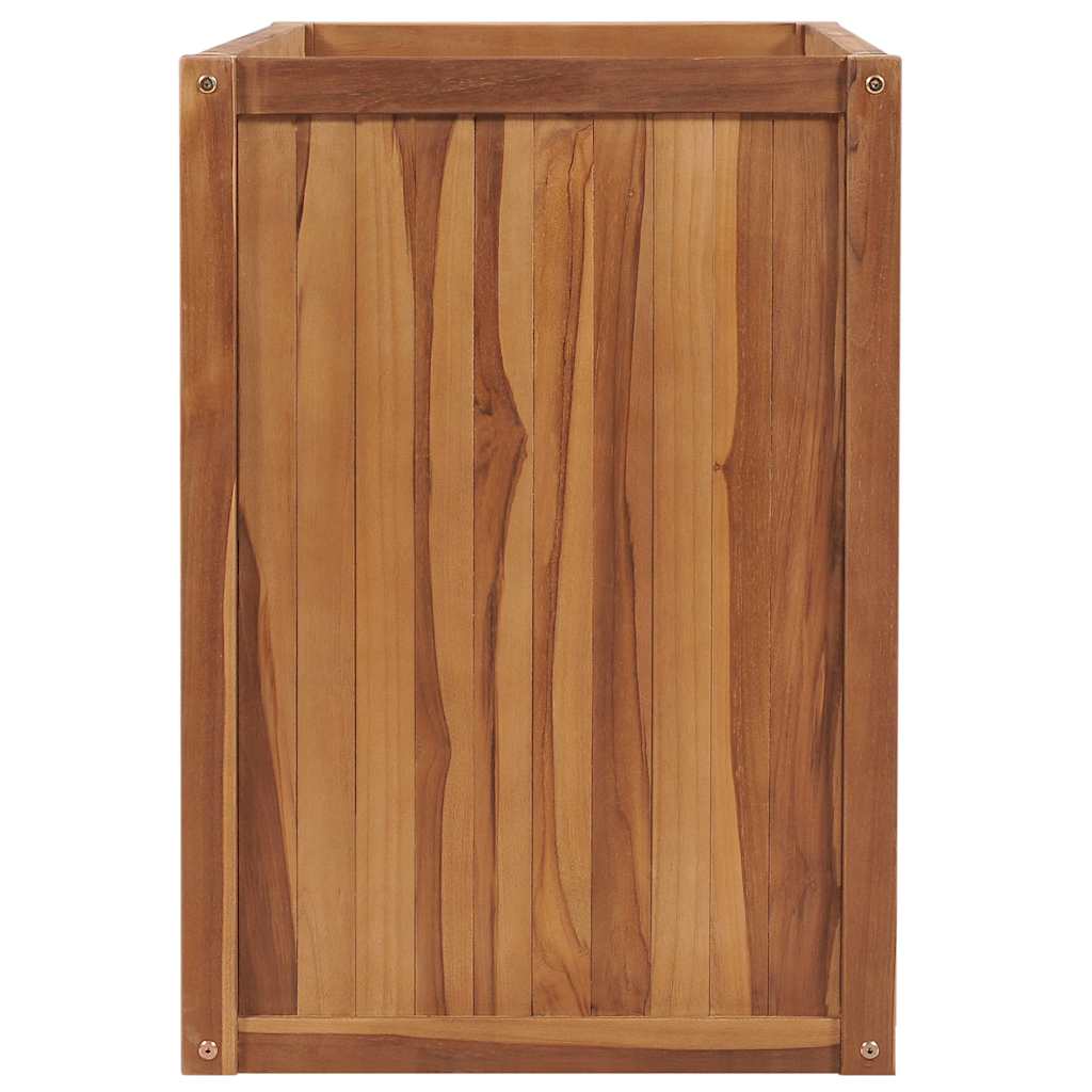 Arriate Elevado Madera Maciza De Teca 100x50x70 Cm_2